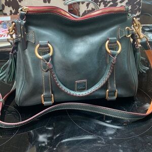 Dooney & Bourke Teal 12x10x5 Florentine satchel